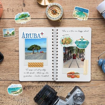 Navy Peony Aruba Stickers Image 3