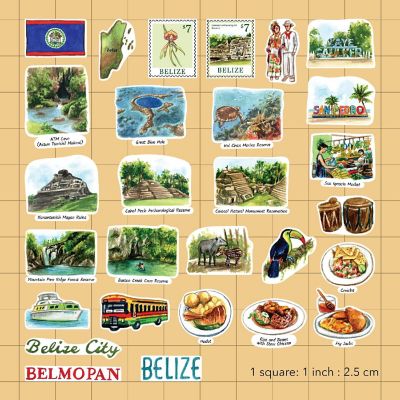 Navy Peony Belize Stickers Image 1