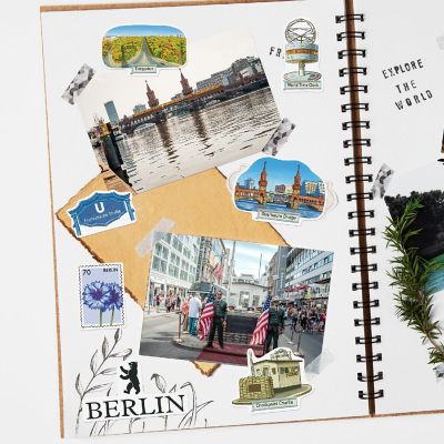 Navy Peony Berlin Stickers Image 2