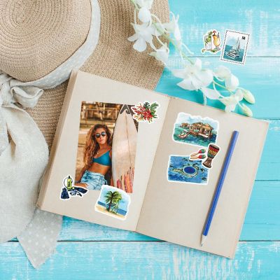 Navy Peony Caribbean Paradise Stickers Image 1