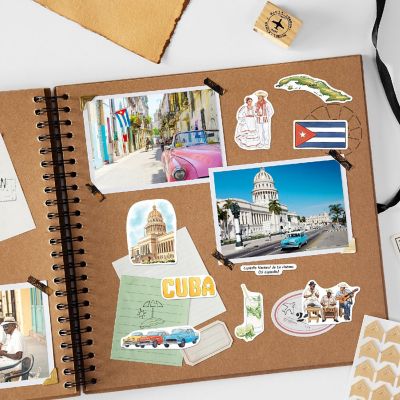 Navy Peony Cuba Stickers Image 2