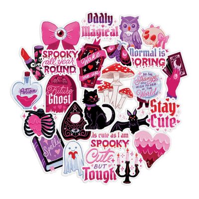 Navy Peony Cute Goth Stickers for Scrapbook Image 1