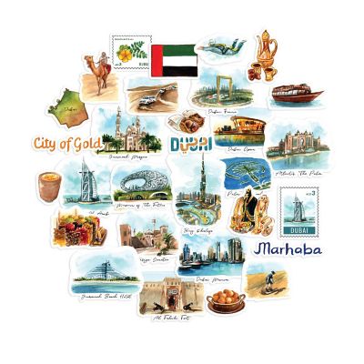 Navy Peony Dubai Travel Stickers Image 1