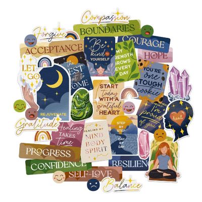 Navy Peony Healing Vision Board Stickers Image 1