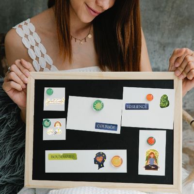 Navy Peony Healing Vision Board Stickers Image 3