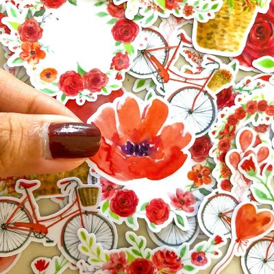 Navy Peony Red Rose Valentine Stickers Image 2