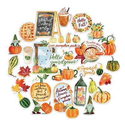 Navy Peony Rustic Fall Stickers Image 1