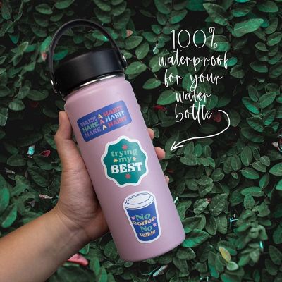 Navy Peony Self Care Quote Stickers Image 3