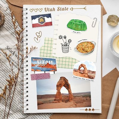 Navy Peony Utah Stickers Image 3
