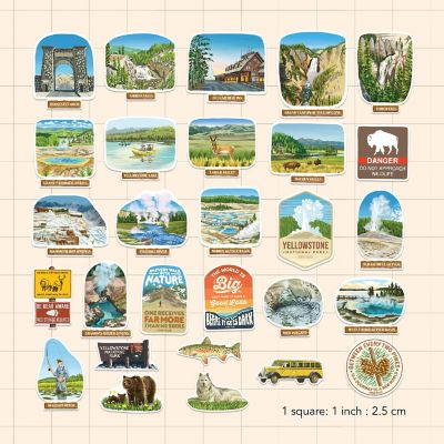 Navy Peony Yellowstone Stickers Image 1