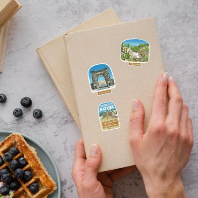 Navy Peony Yellowstone Stickers Image 3