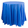 Navy Round Disposable Plastic Tablecloths (84") - (48 Tablecloths) Image 1