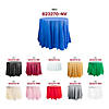 Navy Round Disposable Plastic Tablecloths (84") - (48 Tablecloths) Image 3