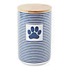 Navy Stripe With Paw Patch Ceramic Treat Canister Image 1