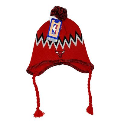 Nba Beanie - Chicago Bulls, Braided Peruvian Image 1