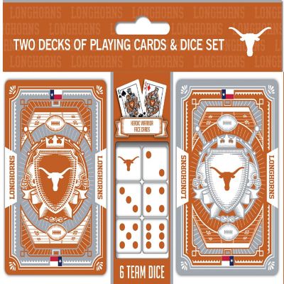 NCAA Texas Longhorns 2-Pack Playing cards &amp; Dice set Image 1
