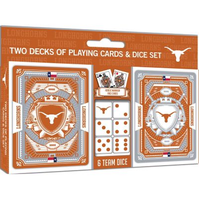 NCAA Texas Longhorns 2-Pack Playing cards &amp; Dice set Image 1