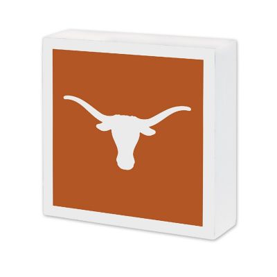 NCAA Texas Longhorns 6x6" Wooden Sign, Sports Decor Sign for Wall, Bar, Mancave, Living Room or Dorm Room Image 1