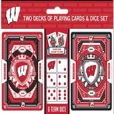 NCAA Wisconsin Badgers 2-Pack Playing cards & Dice set Image 1
