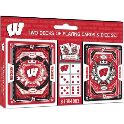 NCAA Wisconsin Badgers 2-Pack Playing cards & Dice set Image 1