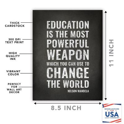 Nelson Mandela Teacher Quote, 1-Pack Image 1