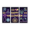 Neon Lights Backdrop Halloween Decoration - 3 Pc. Image 1