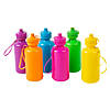 Neon Plastic Water Bottles - 12 Pc. Image 1