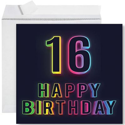 Neon Rainbow 16th Jumbo 8.5x11IN Image 1