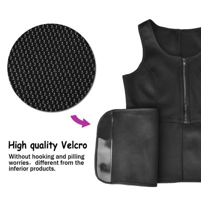 Neoprene Waist Trainer Body Shaper Sauna Vest with Hot Sweat Belt L Size Image 2