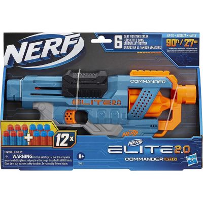 Nerf Elite 2.0 Commander RD-6 Dart Blaster, 12 Darts, 6-Dart Rotating Drum, Blasters, Kids Outdoor Toys for 8 Year Old Boys & Girls and Up Image 1
