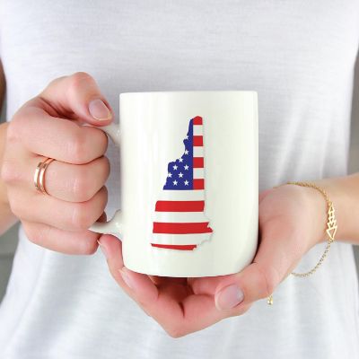 New Hampshire US Flag Ceramic Mug Image 1