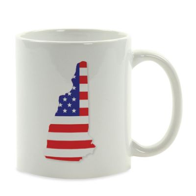 New Hampshire US Flag Ceramic Mug Image 2