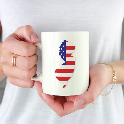 New Jersey US Flag Ceramic Mug Image 1