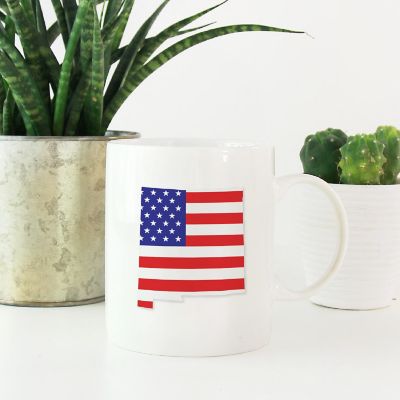 New Mexico US Flag Ceramic Mug Image 1