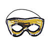 New Year&#8217;s Eve Black & Gold Sequin Masks - 12 Pc. Image 1