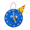 New Year's Clock Paper Plate Sign Craft Kit - Makes 12 Image 1