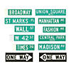 New York City Street Sign Cutouts - 12 Pc. Image 1
