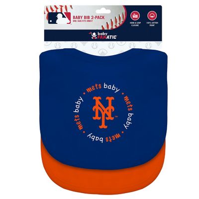 New York Mets - Baby Bibs 2-Pack - Blue & Orange Image 2