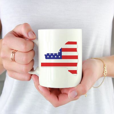 New York US Flag Ceramic Mug Image 1