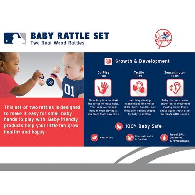 New York Yankees - Baby Rattles 2-Pack Image 3