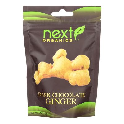 Next Organics Dark Chocolate Ginger  - Case of 6 - 4 OZ Image 1