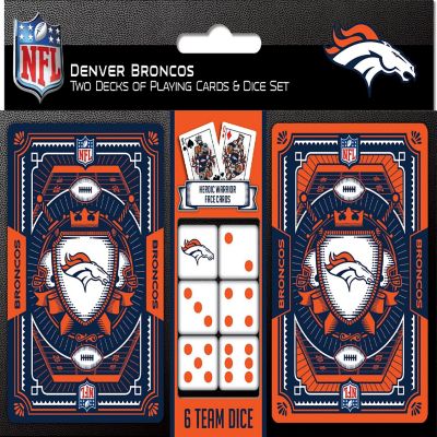 NFL Denver Broncos 2-Pack Playing cards &amp; Dice set Image 1