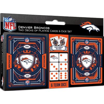NFL Denver Broncos 2-Pack Playing cards &amp; Dice set Image 1