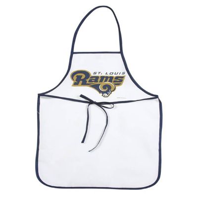 NFL Football St Louise Rams Sports Fan Grilling BBQ Apron Navy Trim Image 1