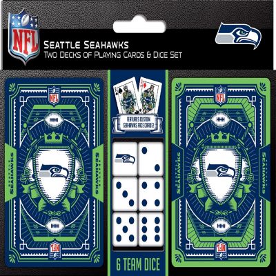 NFL Seattle Seahawks 2-Pack Playing cards &amp; Dice set Image 1
