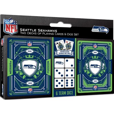 NFL Seattle Seahawks 2-Pack Playing cards &amp; Dice set Image 1