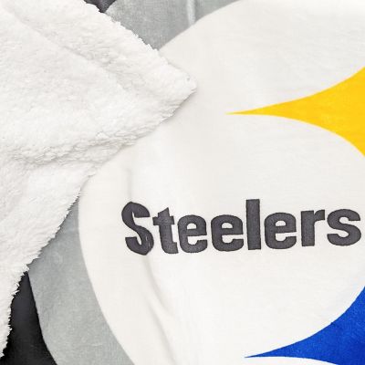 NFL Steelers Blanket Throw Sherpa Oversized Image 1