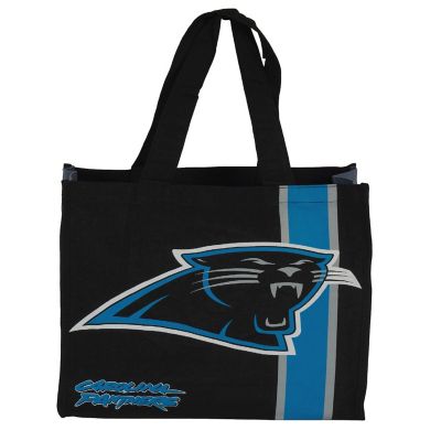 NFL Team Logo Reusable  Carolina Panthers Grocery Tote Shopping Bag Image 1