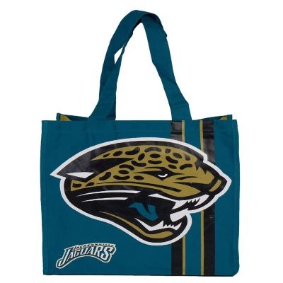 NFL Team Logo Reusable  Jacksonville Jaguars Grocery Tote Shopping Bag Image 1