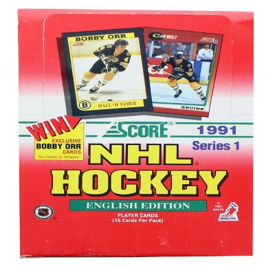 NHL 1991-92 Score Hockey Series 1 Wax Box Image 1